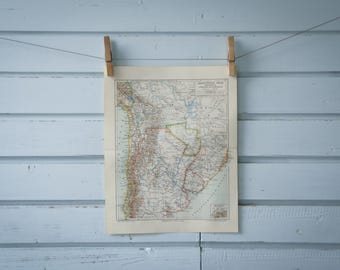 1907 Vintage North Argentina Map