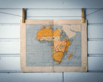 1870s Vintage Map of Africa