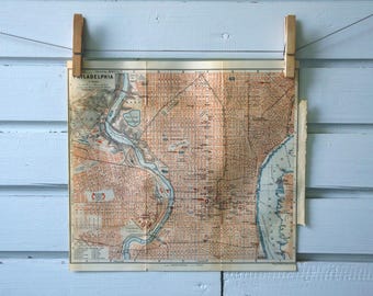 1905 Vintage Map of Philadelphia
