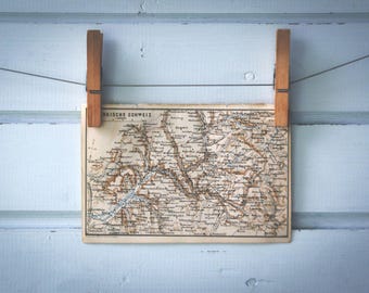 1876 Vintage Franconian Switzerland Map