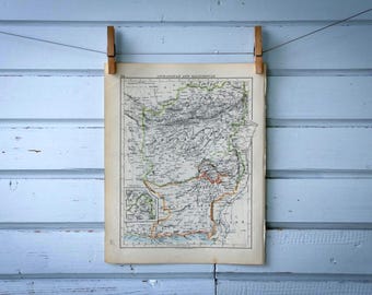 1904 Vintage Afghanistan & Pakistan Map