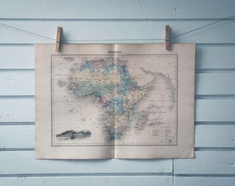 1887 Vintage Map of Africa