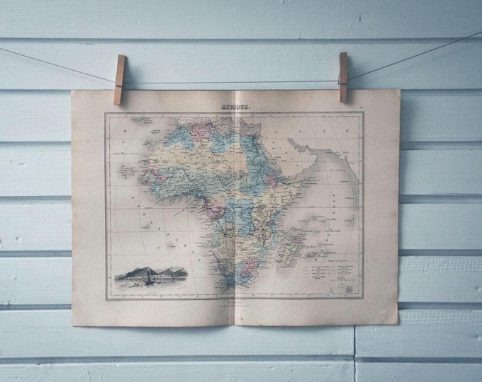 Featured listing image: 1887 Vintage Map of Africa