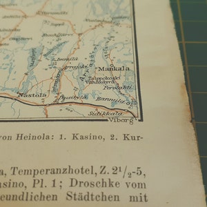 1912 Vintage Heinola & Surroundings Map image 5