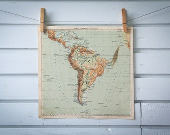 1903 Vintage South America Map