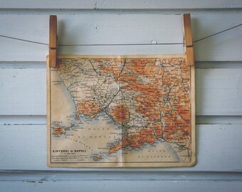 1908 Vintage Naples & Surroundings Map