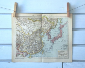 1894 Vintage East Asia Map