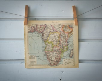 1929 Vintage Central & South Africa Map