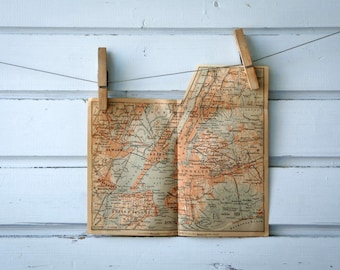 1905 Vintage Map of New York