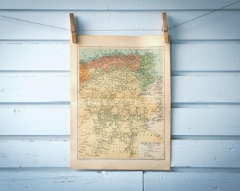 1937 Vintage Algeria Map