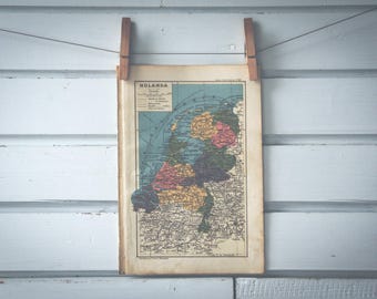 1916 Vintage Map of the Netherlands