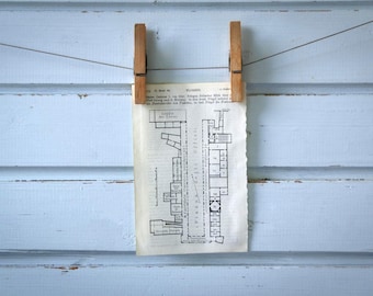 1931 Vintage Plan of the Uffizi Gallery