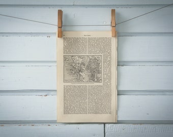 1907 Vintage Map of Pula
