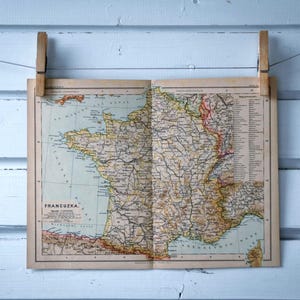 Mapa Francji z 1890 roku