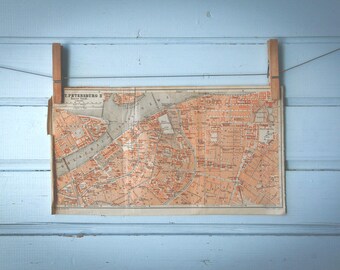 1904 Vintage Saint Petersburg Map