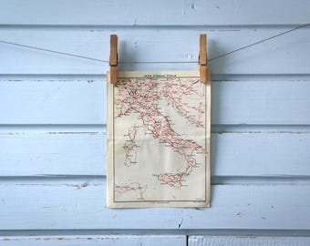 1931 Vintage Italy Traffic Map