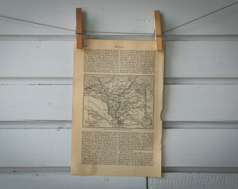 1907 Vintage Nile Delta Map