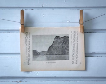 1892 Vintage Lorelei Lithograph Illustration