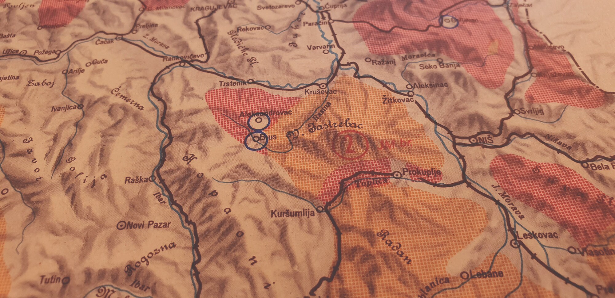 1952 Vintage Kaart van Joegoslavië in WO2 Etsy Nederland