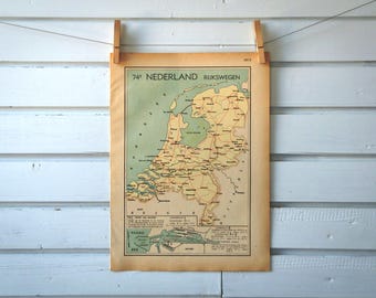 1941 Vintage Map of the Netherlands