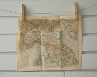 1901 Vintage North Italy Map