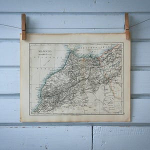 Carte du Maroc vintage 1901
