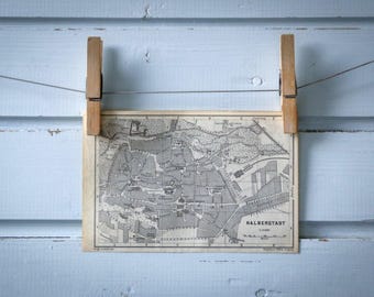 1886 Vintage Halberstadt Map