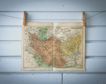 1928 Vintage Map of Iran