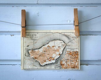 1931 Vintage Map of Orvieto
