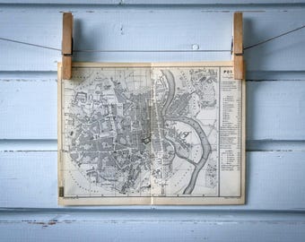 1886 Vintage Poznań Map