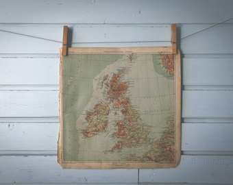 1908 Vintage United Kingdom & Ireland Map