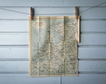 1928 Vintage Map of The Netherlands