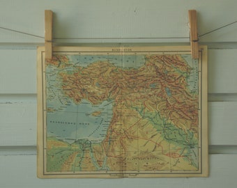 1951 Vintage Near East Map