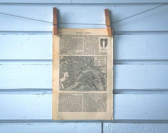 1907 Vintage Rotterdam Map