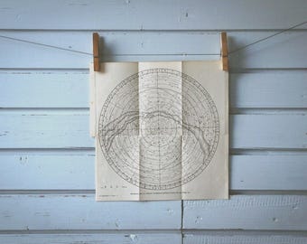 1910 Vintage Map of the Northern Sky