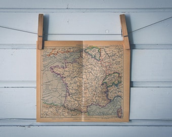 1943 Vintage Map of France
