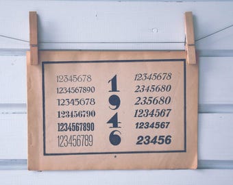 1949 Vintage Font Illustration