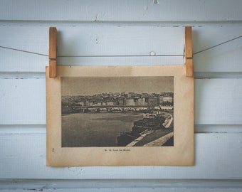 1890 Vintage Lyon Lithograph Illustration