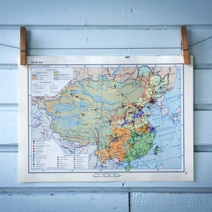 1967 Vintage Map of China