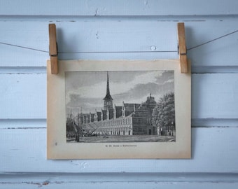 1892 Vintage Copenhagen Lithograph Illustration