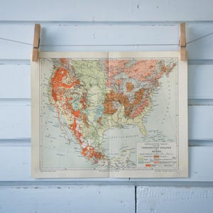Carte géologique des États-Unis, vintage 1907