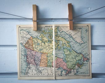 1910s Vintage Map of Canada