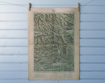 1948 Vintage South Austria Map