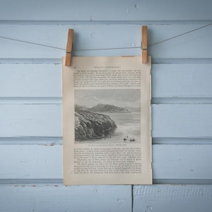 1897 Vintage Lake Titicaca Lithograph Illustration