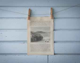 1897 Vintage Lake Titicaca Lithograph Illustration