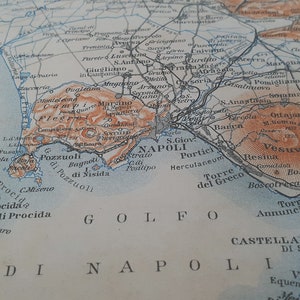 1908 Vintage Naples & Surroundings Map image 3