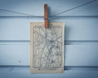 1905 Vintage Map of Battle of Gettysburg