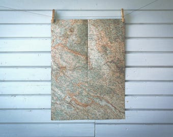 1930s Vintage South Herzegovina Map