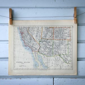 1904 Vintage Südwesten USA Karte
