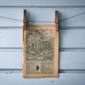 1922 zabytkowa mapa Paryża